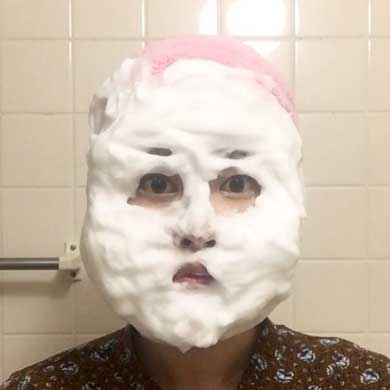 洗顔ものまね 泡 有名人 顔マネ 杉浦由梨 藤田ニコル 千原ジュニア