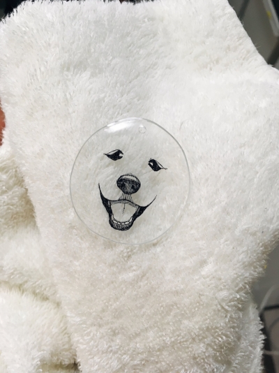 サモエドの概念タオル