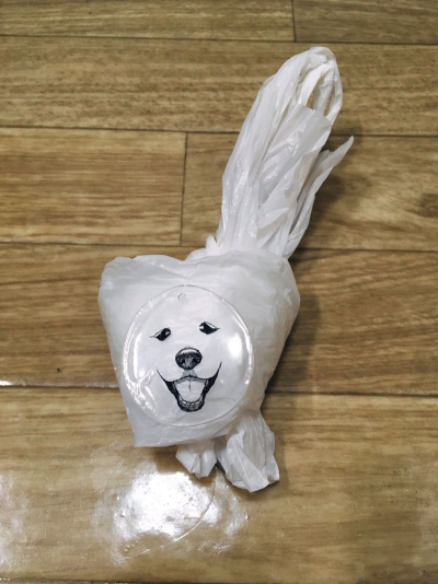 サモエドの概念ビニール袋