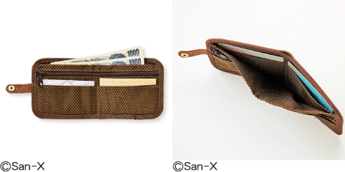 「手のひらサイズの本革二つ折り財布」