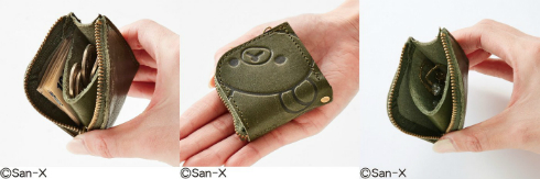 「手のひらサイズの本革二つ折り財布」