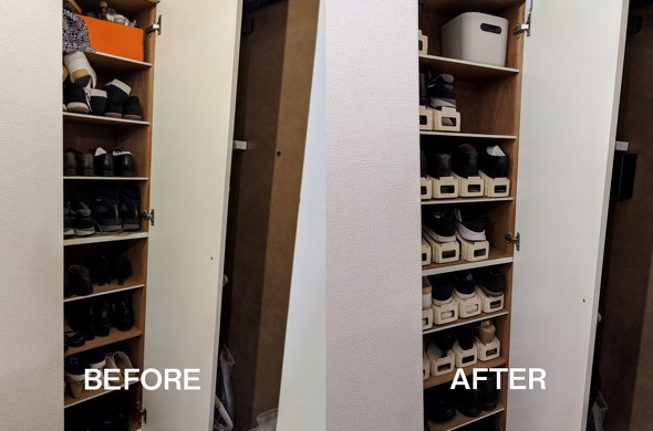 玄関収納見直し