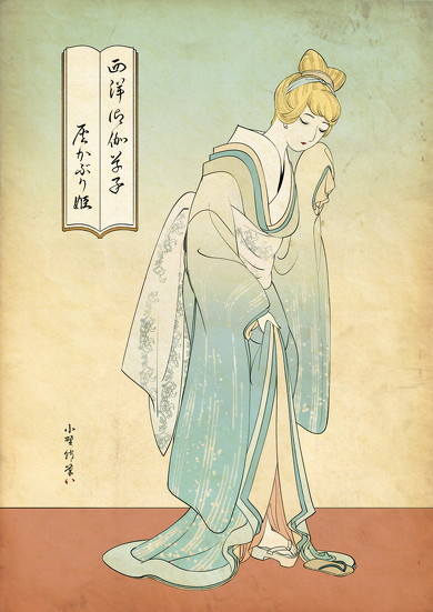 ディズニープリンセス浮世絵