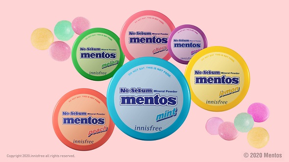 （innisfree×メントス「ノーセバム ミネラルパウダー メントス コレクション」が登場）
