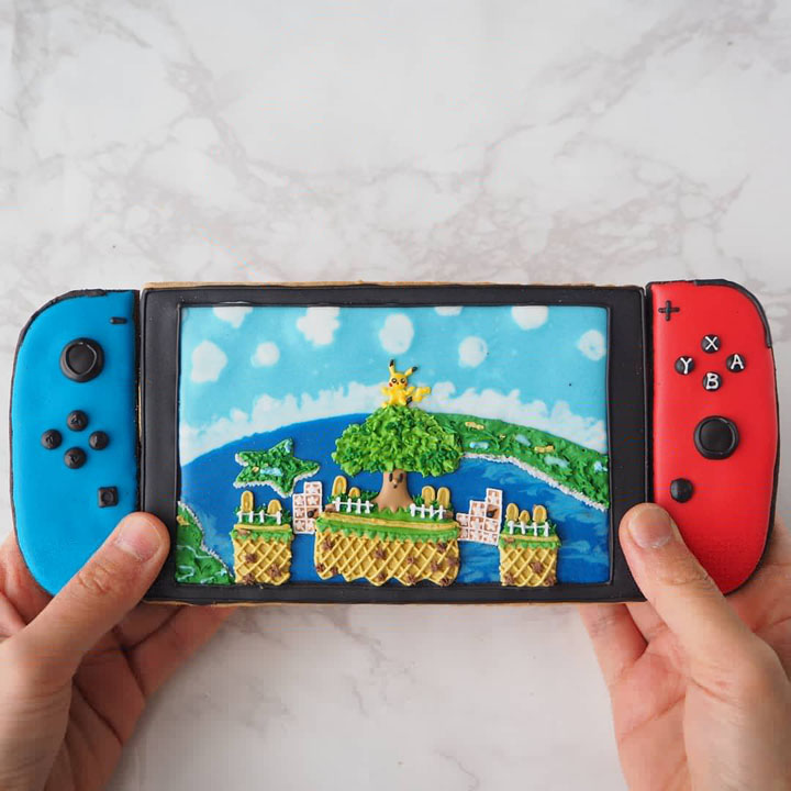 Nintendo Switchを再現したクッキーが本当にスマブラで遊べそう　夫のイメトレ用に作った真心の品