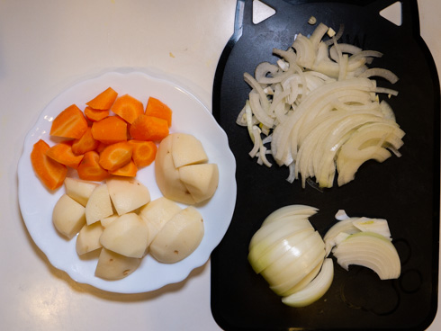 野菜を切ったところ