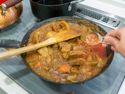 イカの塩辛を入れるところ