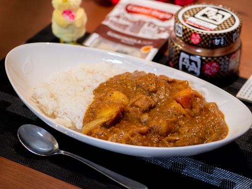 DASHカレーを皿に盛ったところ