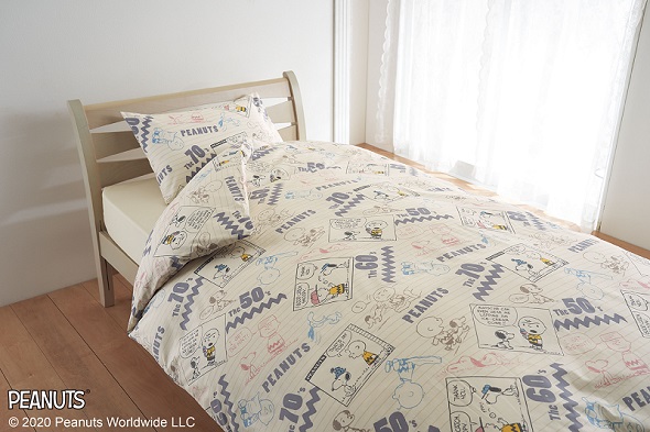 （スヌーピー×西川の寝装グッズが登場）