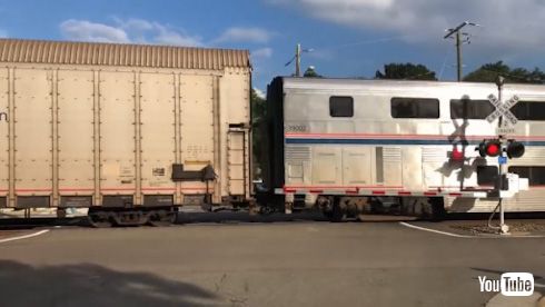 海外 YouTube アメリカ 貨物列車 ディーゼル機関車 アムトラック オートトレイン