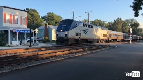 海外 YouTube アメリカ 貨物列車 ディーゼル機関車 アムトラック オートトレイン
