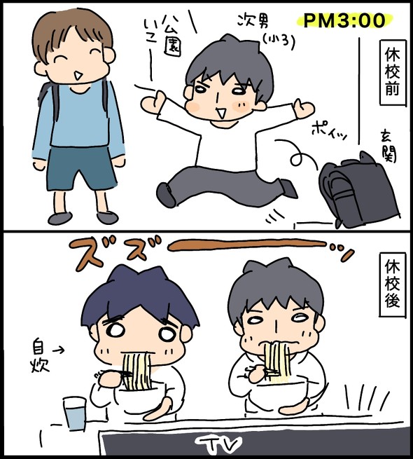 休校ビフォーアフター