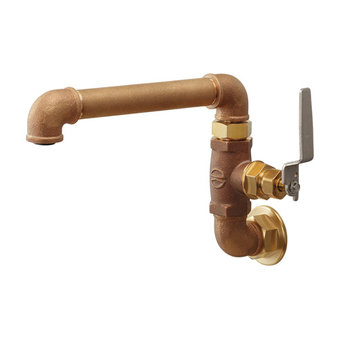 「厨房用横形自在水栓」