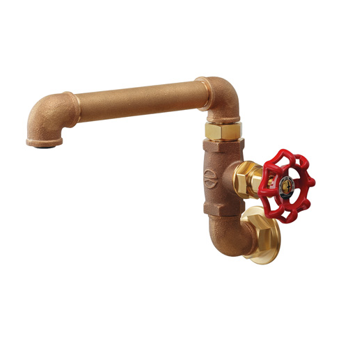 「厨房用横形自在水栓」