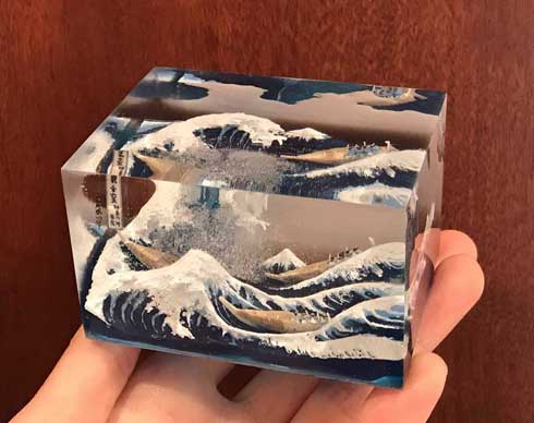 レジン アート マッコウクジラが睡る海の卵 クジラ ハンドメイド