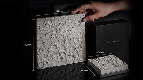 デスクに置ける大きさの月面　NASAデータから製造した「Lunar Surface」