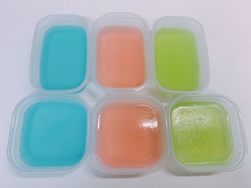 カラフル牛乳寒天