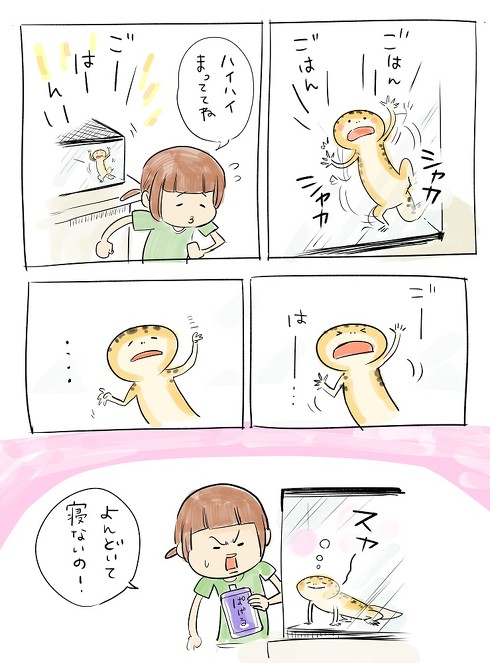 漫画 イラスト 松本ひで吉 トカゲ ヒョウモントカゲモドキ かわいい