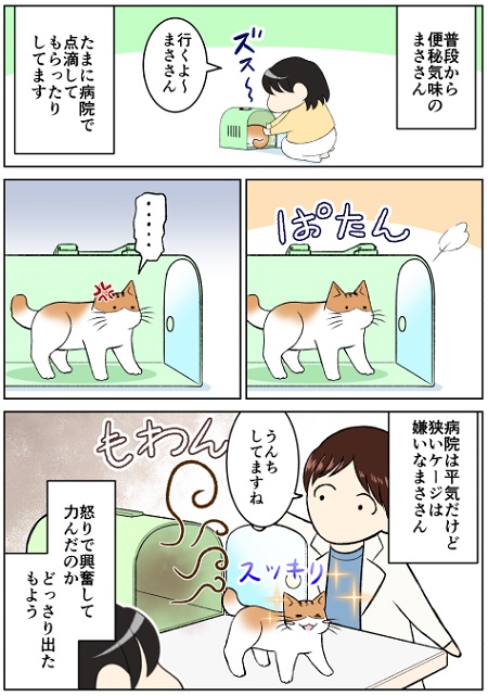 便秘ぎみで病院に連れていってみたら……