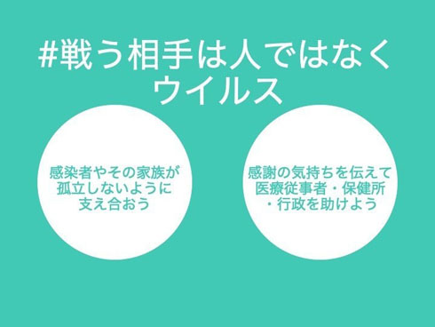 戦う相手は人ではなくウイルス