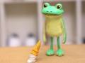 虚無顔が愛らしい……　粘土で作られた「すべてがおしまいになったカエル」がかわいそうだけどかわいい