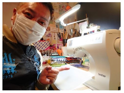 林家たい平 マスク 子ども用 新型コロナ 手作り