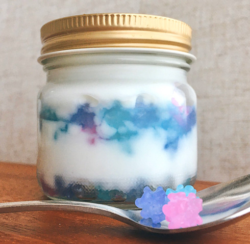 オーロラのようなヨーグルト