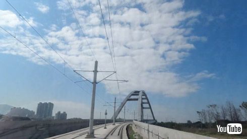 海外 鉄道 路面電車 ライトレール 台湾 淡海 無架線 高架 京阪