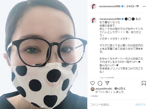 平野ノラ マスク