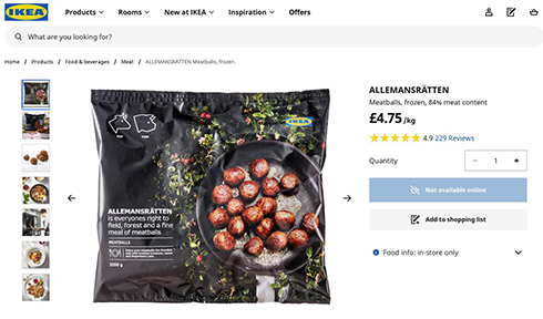 英IKEAがミートボールのレシピ公開　動画で自宅にいながらあの味を再現