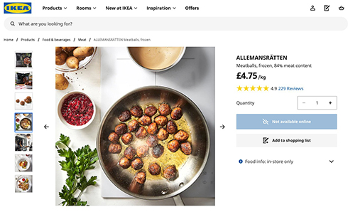 英IKEAがミートボールのレシピ公開　動画で自宅にいながらあの味を再現