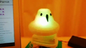 Party Parrot 自作 立体化 鳥が動いて光るアレ 作ってみた