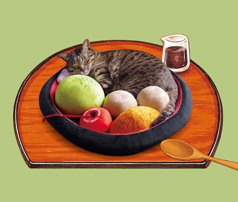 あんみつにゃんこクッション