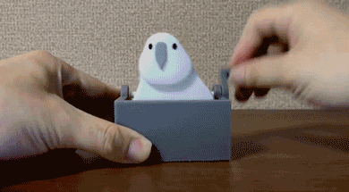 Party Parrot 作ってみた 手回し 自作 動く トリ オウム おみょ