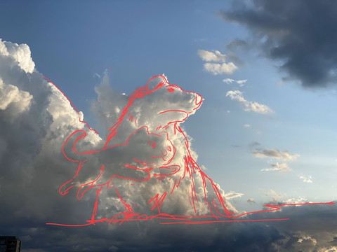 わんこにゃんこ雲
