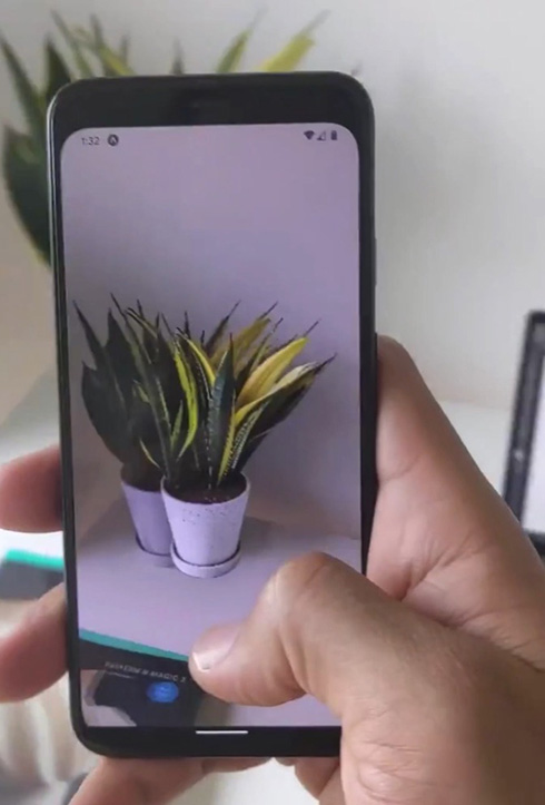 部屋の観葉植物を数秒でPCにペースト　現実のモノをコピペできるARソフト公開