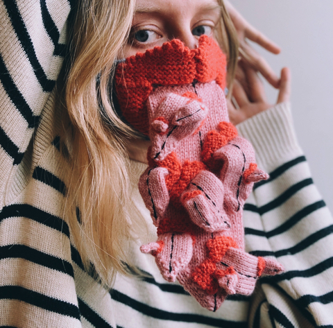 編み物のマスク