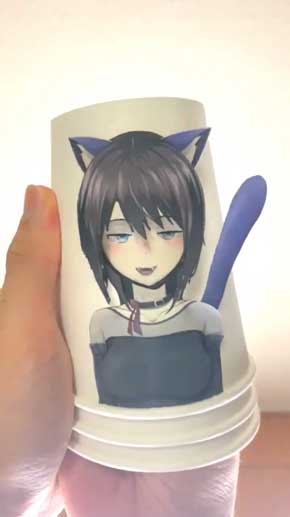 紙コップ 工作 動く女の子 人力Live2D しんらしんげ