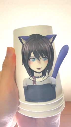 紙コップ 工作 動く女の子 人力Live2D しんらしんげ
