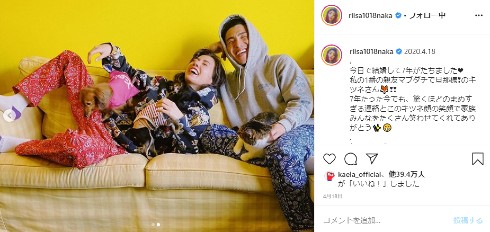 仲里依紗 息子 長男 中尾明慶 母の日 インスタ