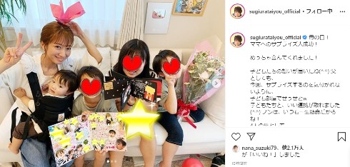 杉浦太陽 希空 辻希美 母の日 子ども インスタ ブログ