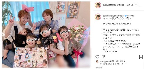 杉浦太陽 希空 辻希美 母の日 子ども インスタ ブログ