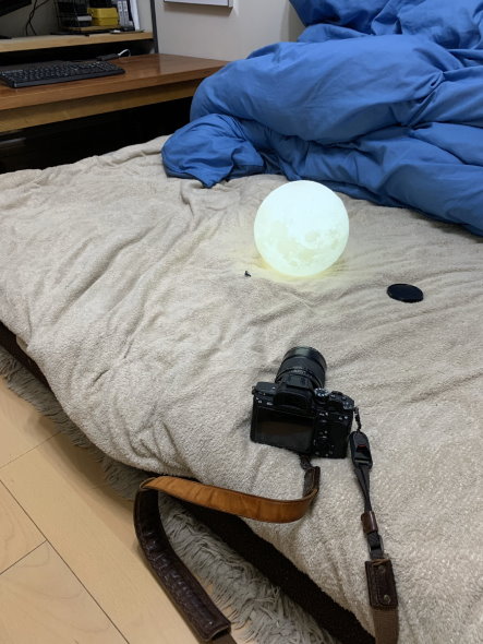 久しぶりのポートレート harao 写真 月 丘 毛布 フィギュア 照明