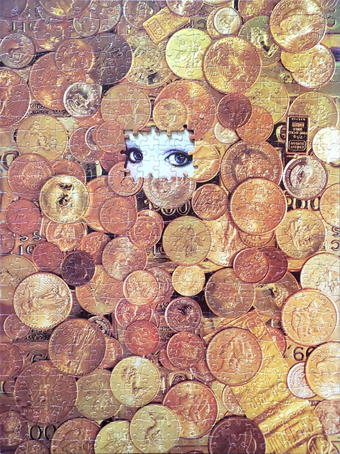 「鉄の馬」やダ・ヴィンチとゴッホの融合　別々のジグソーパズルで作られたシュールアート作品