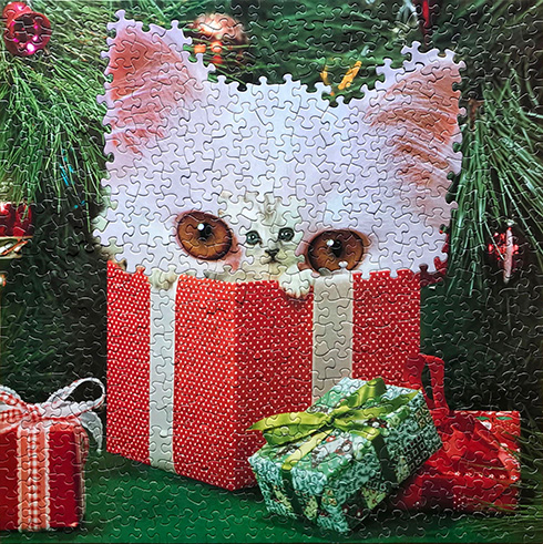 「鉄の馬」やダ・ヴィンチとゴッホの融合　別々のジグソーパズルで作られたシュールアート作品