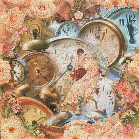 「鉄の馬」やダ・ヴィンチとゴッホの融合　別々のジグソーパズルで作られたシュールアート作品