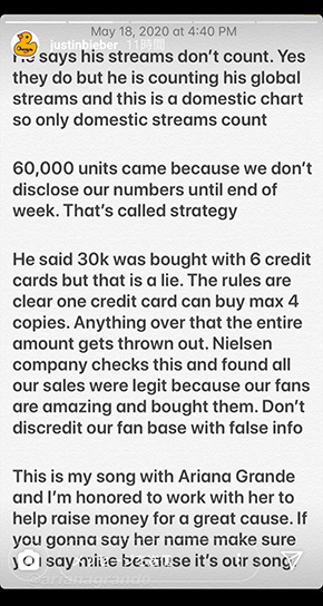 Tekashi 6ix9ine アリアナ・グランデ ジャスティン・ビーバー Stuck with U 不正 チャリティー ビルボード