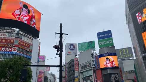 スシロー 創業祭 広告 回転寿司 すしで笑おう 未来 渋谷スクランブル交差点 地下道