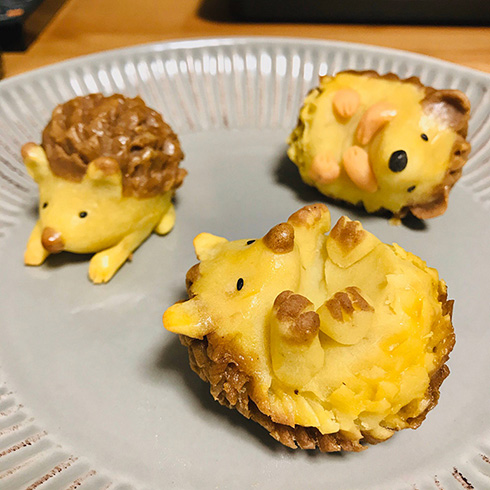 「かわいすぎて食べられない！」　ハリネズミのスイートポテトがキュート