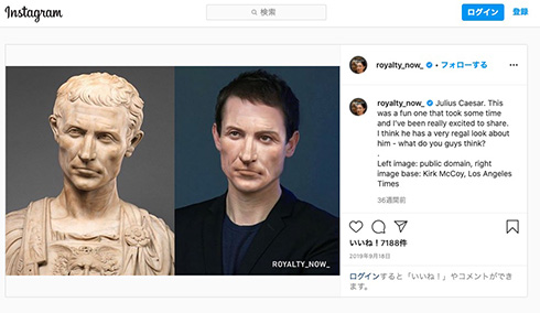 昔の彫像や絵を現代風にしたイラスト　すっかり様変わりしてるのにどこか似てておもしろい